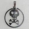 Stainless Steel Pendant, 31mm Hole:2.5mm, Sold by Bag