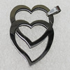 Stainless Steel Pendant, Heart 41x27mm, Sold by Bag