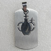 Stainless Steel Pendant, Rectangle 40x23mm Hole:2mm, Sold by Bag