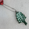 Cotton Cord Mobile Chain with Cowhide Pendants, Tree Size:41x24mm, 7.1-Inch, Sold by Strand
