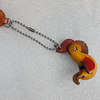 Cotton Cord Mobile Chain with Cowhide Pendants, Chicken Size:39x24mm, 7.1-Inch, Sold by Strand