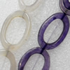 Agate Beads, Mix Colour, O:25x35mm I:15x25mm, Hole:Approx 1mm, Length:15.7-inch, Sold by Group