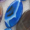 Agate Beads, Flat Oval, Mix Colour, 25x48mm, Hole:Approx 1mm, Length:15.7-inch, Sold by Group