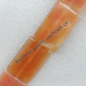 Agate Beads, Rectangle, 27x42mm, Hole:Approx 1mm, Sold per 15.7-inch Strand