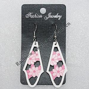 Ceramics Earring, 50x24mm, Sold by Group