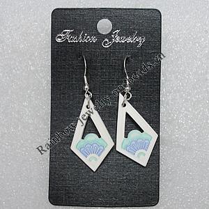 Ceramics Earring, Diamond 35x20mm, Sold by Group
