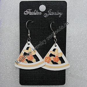 Ceramics Earring, Triangle 34x29mm, Sold by Group