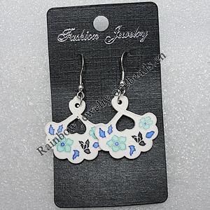 Ceramics Earring, 30x29mm, Sold by Group