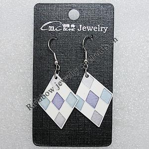 Ceramics Earring, Diamond 35x26mm, Sold by Group