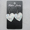 Ceramics Earring, Heart 25x25mm, Sold by Group