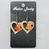 Ceramics Earring, Heart 25x25mm, Sold by Group