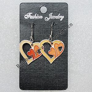 Ceramics Earring, Heart 25x25mm, Sold by Group