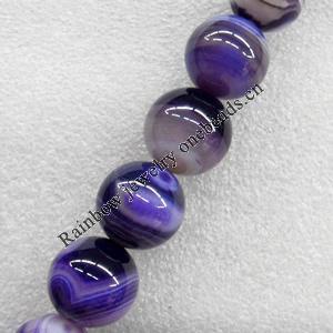 Persia Agate Beads, Round, 10mm, Hole:Approx 1mm, Sold per 15.7-inch Strand