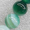 Persia Green Agate Beads, Round, 6mm, Hole:Approx 1mm, Sold per 15.7-inch Strand