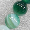 Persia Green Agate Beads, Round, 10mm, Hole:Approx 1mm, Sold per 15.7-inch Strand