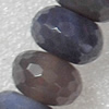 Agate Beads, Faceted Rondelle, 22x14mm, Hole:Approx 1mm, Sold per 15.7-inch Strand