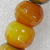 Agate Beads, Faceted Rondelle, 17x12mm, Hole:Approx 1mm, Sold per 15.7-inch Strand