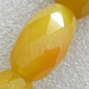 Agate Beads, Faceted Oval, 18x30mm, Hole:Approx 1.5mm, Sold per 15.7-inch Strand