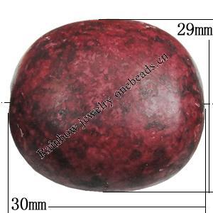 Imitation Wood Acrylic Beads, 30x19mm Hole:3.5mm, Sold by Bag