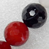Agate Beads, Faceted Round, Mix Colour, 12mm, Hole:Approx 1mm, Sold per 15.7-inch Strand