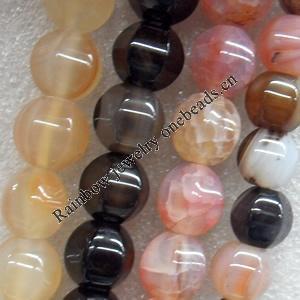 Agate Beads, Mix Colour, 10mm, Hole:Approx 1mm, Length:15.7-inch, Sold by Group