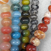 Agate Beads, Rondelle, Mix Colour, 14mm, Hole:Approx 1mm, Length:15.7-inch, Sold by Group