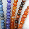 Agate Beads, Rondelle, Mix Colour, 14mm, Hole:Approx 1mm, Length:15.7-inch, Sold by Group