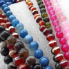 Agate Beads, Round, Mix Colour, 10mm, Hole:Approx 1mm, Length:15.7-inch, Sold by Group