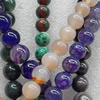 Agate Beads, Round, Mix Colour, 16mm, Hole:Approx 1mm, Length:15.7-inch, Sold by Group