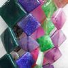 Agate Beads, Diamond, Mix Colour, 25mm, Hole:Approx 1mm, Length:15.7-inch, Sold by Group