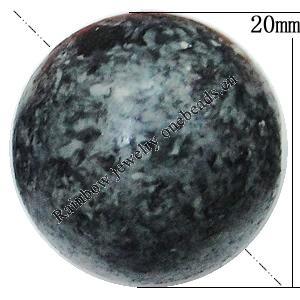 Imitation Wood Acrylic Beads, Round 20mm Hole:2mm, Sold by Bag