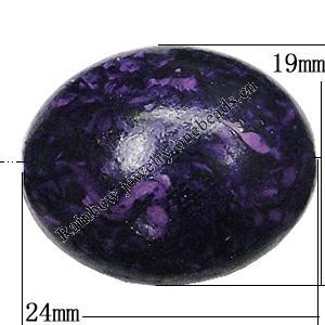 Imitation Wood Acrylic Beads, Flat Oval 24x19mm Hole:2mm, Sold by Bag