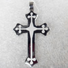 Stainless Steel Pendant, Cross, 26x46mm, Hole:Approx 4mm, Sold by PC