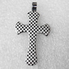 Stainless Steel Pendant, Cross, 24x44mm, Hole:Approx 4mm, Sold by PC