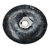 Imitation Wood Acrylic Beads, Flat Round 30mm Hole:4mm, Sold by Bag