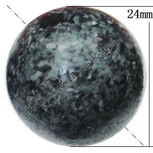 Imitation Wood Acrylic Beads, Round 24mm Hole:3.5mm, Sold by Bag