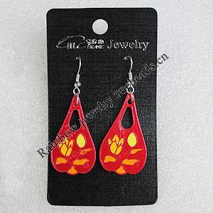 Ceramics Earring, Leaf 37x21mm, Sold by Group