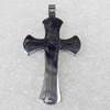 Stainless Steel Pendant, Cross, 24x43mm, Hole:Approx 3mm, Sold by PC