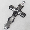 Stainless Steel Pendant, Cross, 54x87mm, Hole:Approx 13mm, Sold by PC