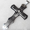 Stainless Steel Pendant, Cross, 54x87mm, Hole:Approx 13mm, Sold by PC