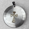 Stainless Steel Pendant, Flat Round, 33mm, Hole:Approx 2mm, Sold by PC