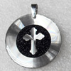 Stainless Steel Pendant, Flat Round, 33mm, Hole:Approx 2mm, Sold by PC