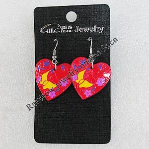 Ceramics Earring, Heart 26mm, Sold by Group