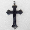 Stainless Steel Pendant, Cross, 26x45mm, Hole:Approx 4mm, Sold by PC