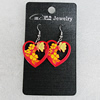 Ceramics Earring, Heart 25mm, Sold by Group