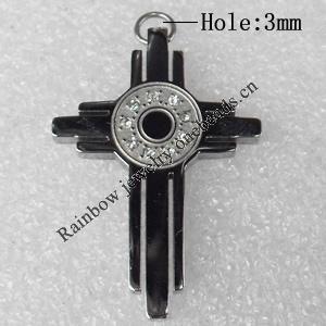 Stainless Steel Pendant, Cross, 25x35mm, Hole:Approx 3mm, Sold by PC