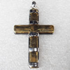 Stainless Steel Pendant, Cross, 30x52mm, Hole:Approx 5mm, Sold by PC