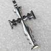 Stainless Steel Pendant, Cross, 18x36mm, Hole:Approx 3mm, Sold by PC