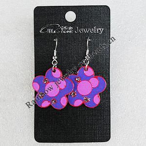 Ceramics Earring, Flower 27mm, Sold by Group