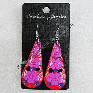 Ceramics Earring, 49x22mm, Sold by Group